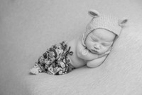 Baby Abigail's Newborn Portraits (B&W)