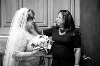 Mike & Karen's Wedding - Getting Ready B&W