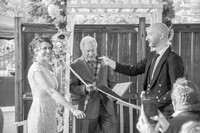 John & Rachel's Wedding Ceremony (B&W)