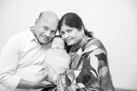 Baby Krishna's Newborn Portraits (B&W)