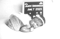Baby Jaanvi's Newborn Portraits (B&W)