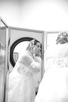 Michael & Darlena's Wedding - Getting Ready (B&W)