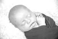 Baby Jonah's Newborn Portraits (B&W)