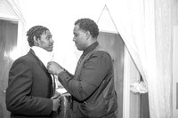 Quandell & Malyeri's Wedding - Getting Ready (B&W)