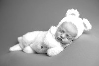 Baby Cameron's Newborn Portraits (B&W)