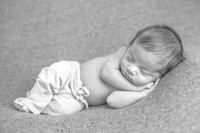 Baby Aidan's Newborn Portraits (B&W)
