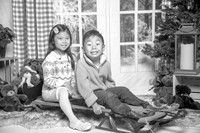 Kang Family Christmas Portraits 2023 (B&W)