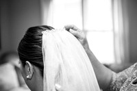 Jonathan & Brigitte's Wedding - Getting Ready B&W