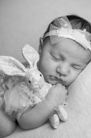 Baby Elara's Newborn Portraits (B&W)