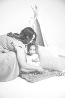 Adriana's 1-Year-Old Portraits (B&W)