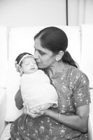 Baby Diya's Newborn Portraits (B&W)